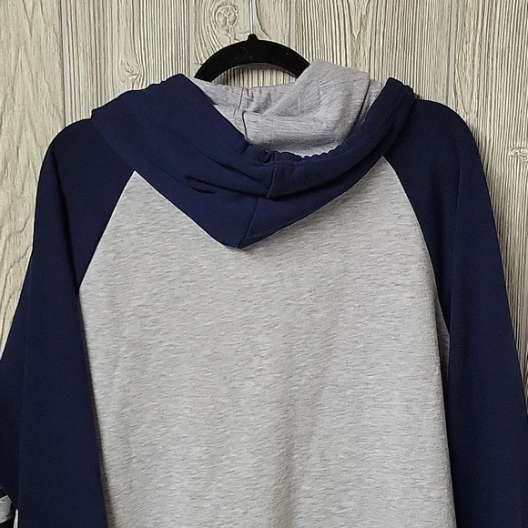 NFL Team Apparel New England Patriots Gray and Blue Hoodie Size Large NWT - Picture 9 of 14